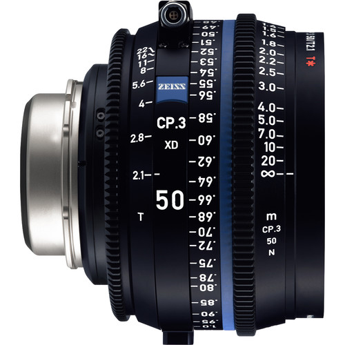 لنز سینمایی زایسZEISS CP.3 XD 50mm T2.1 Compact Prime Lens (PL Mount, Feet)