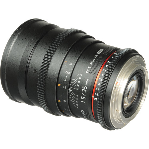 لنز ۳۵ سامیانگ سینمایی | Samyang 35mm T1.5 Cine Lens for Canon EF